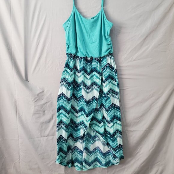 Bobbie Brooks Turquoise Maxi Dress 1X - Picture 1 of 6